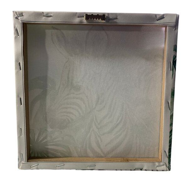 Zebra Canvas Wall Art – 7.5" x 7.5" - Picture 3 of 4